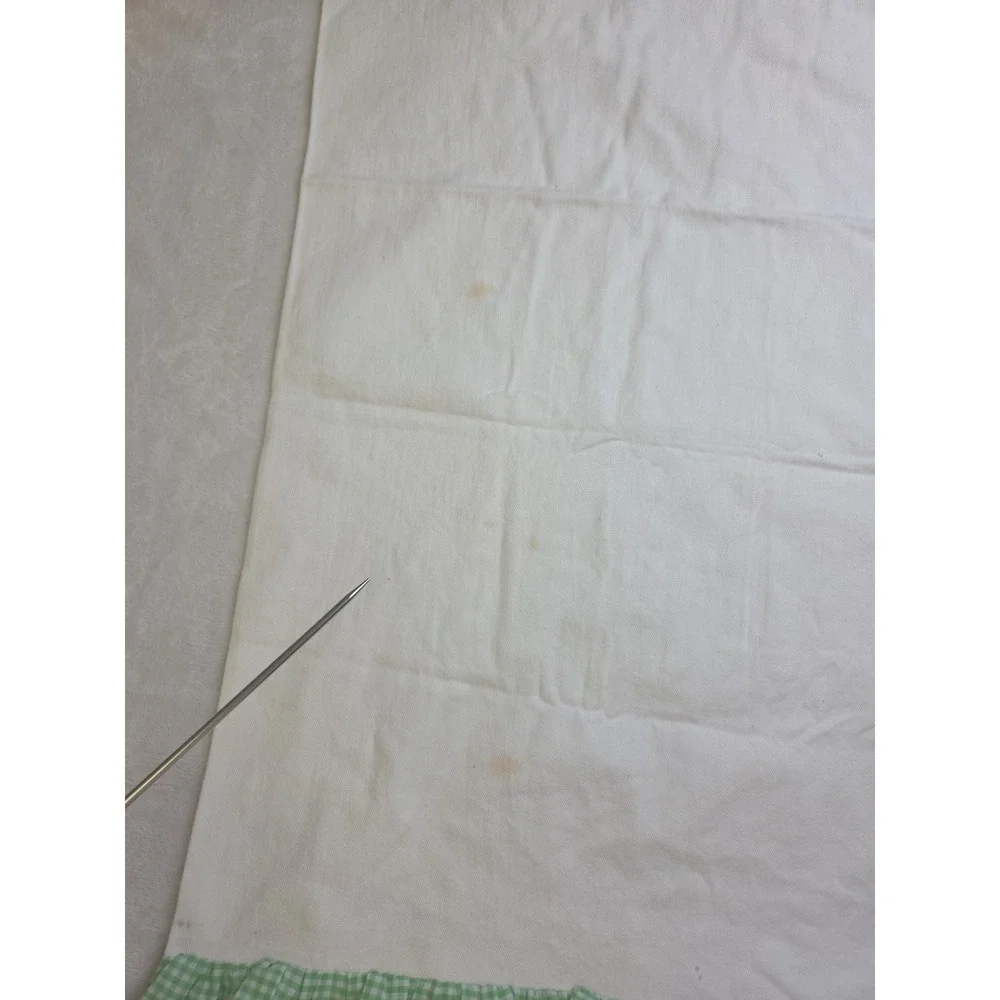 2‎ Embroidered Ruffled Pillowcases Southern Belle Sunbonnet Sue Applique Green